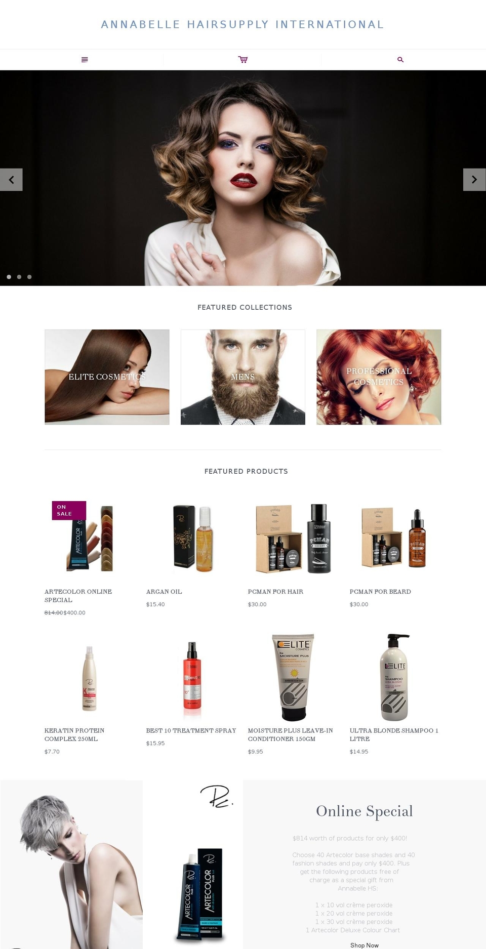 annabellehairsupply.com.au shopify website screenshot
