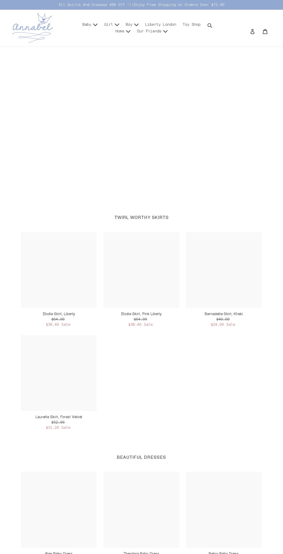 annabelshop.com shopify website screenshot