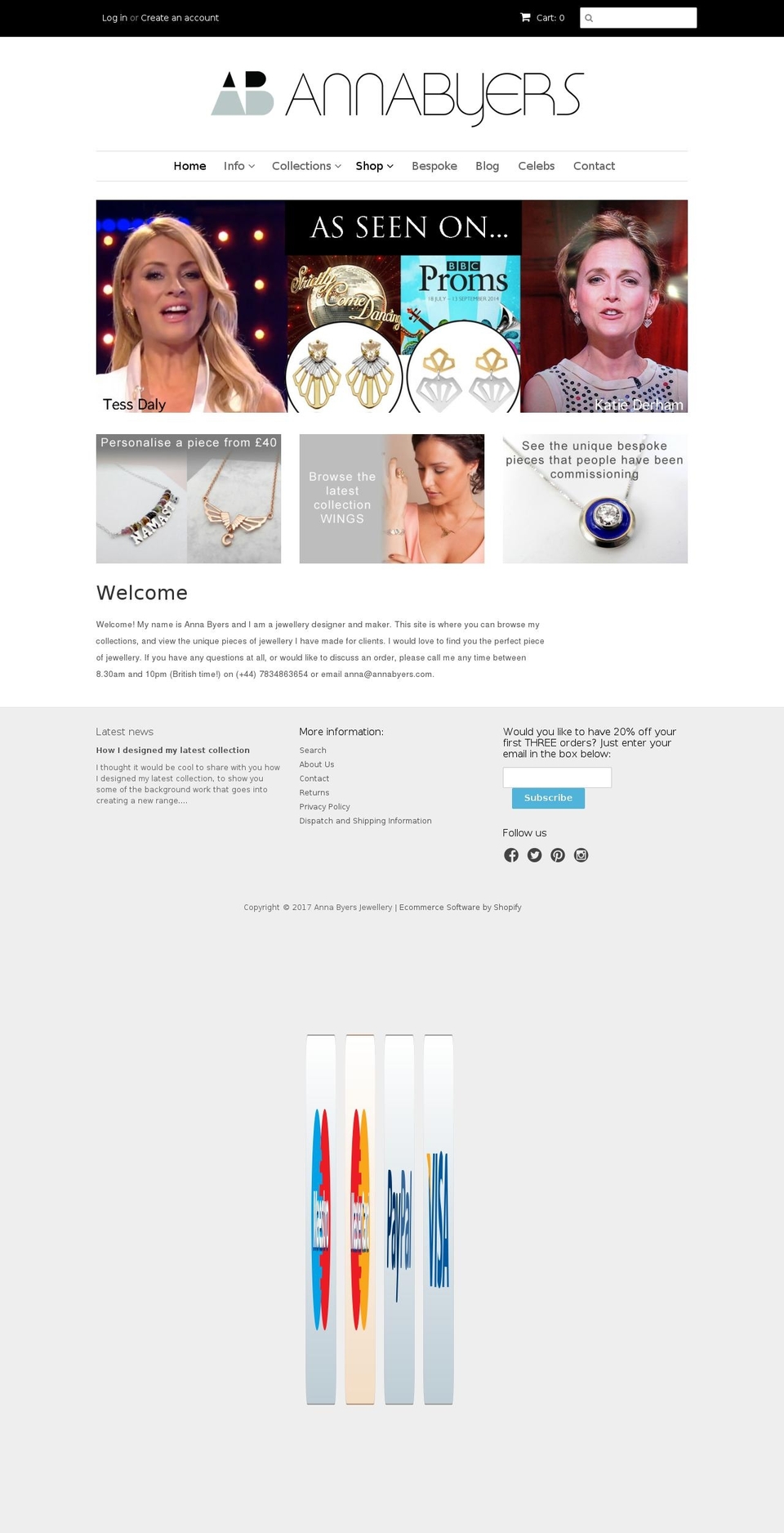 annabyers.com shopify website screenshot