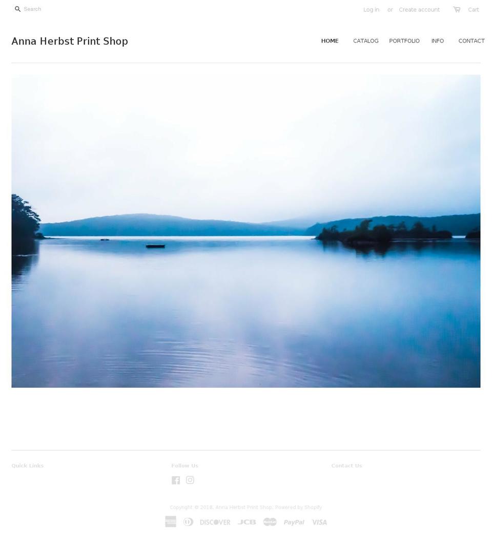 annaherbstprintshop.com shopify website screenshot