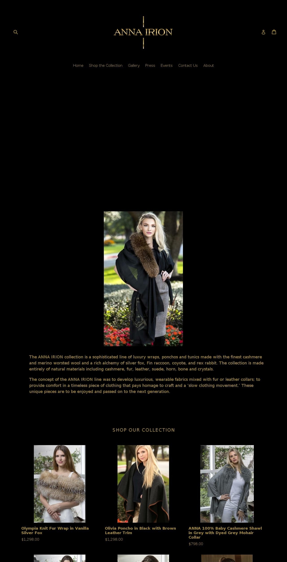 annairion.com shopify website screenshot