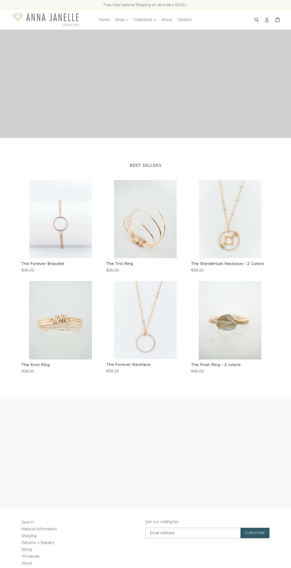 annajanellejewelry.com — Shopify storefront screenshot