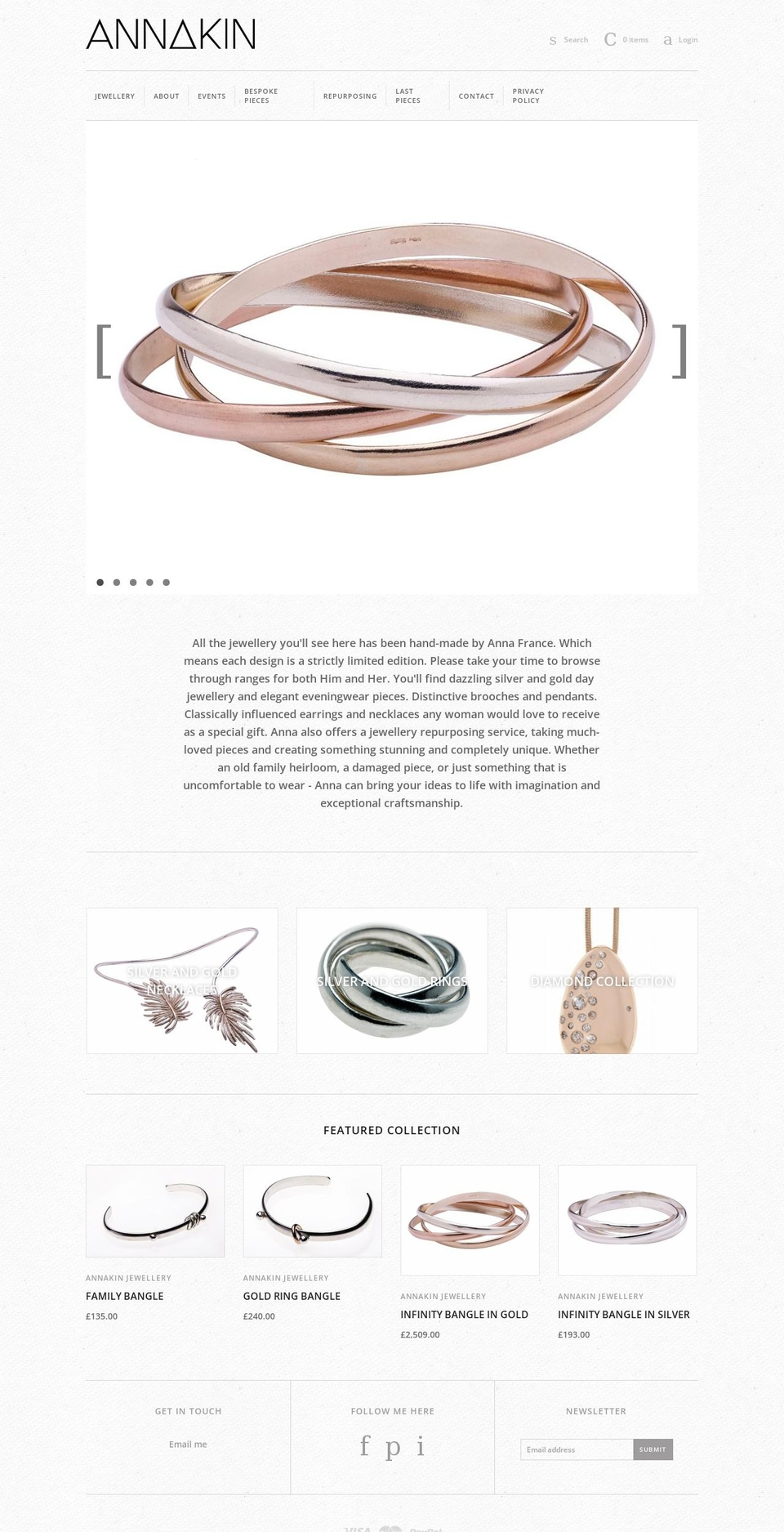 annakinjewellery.com — Shopify storefront screenshot