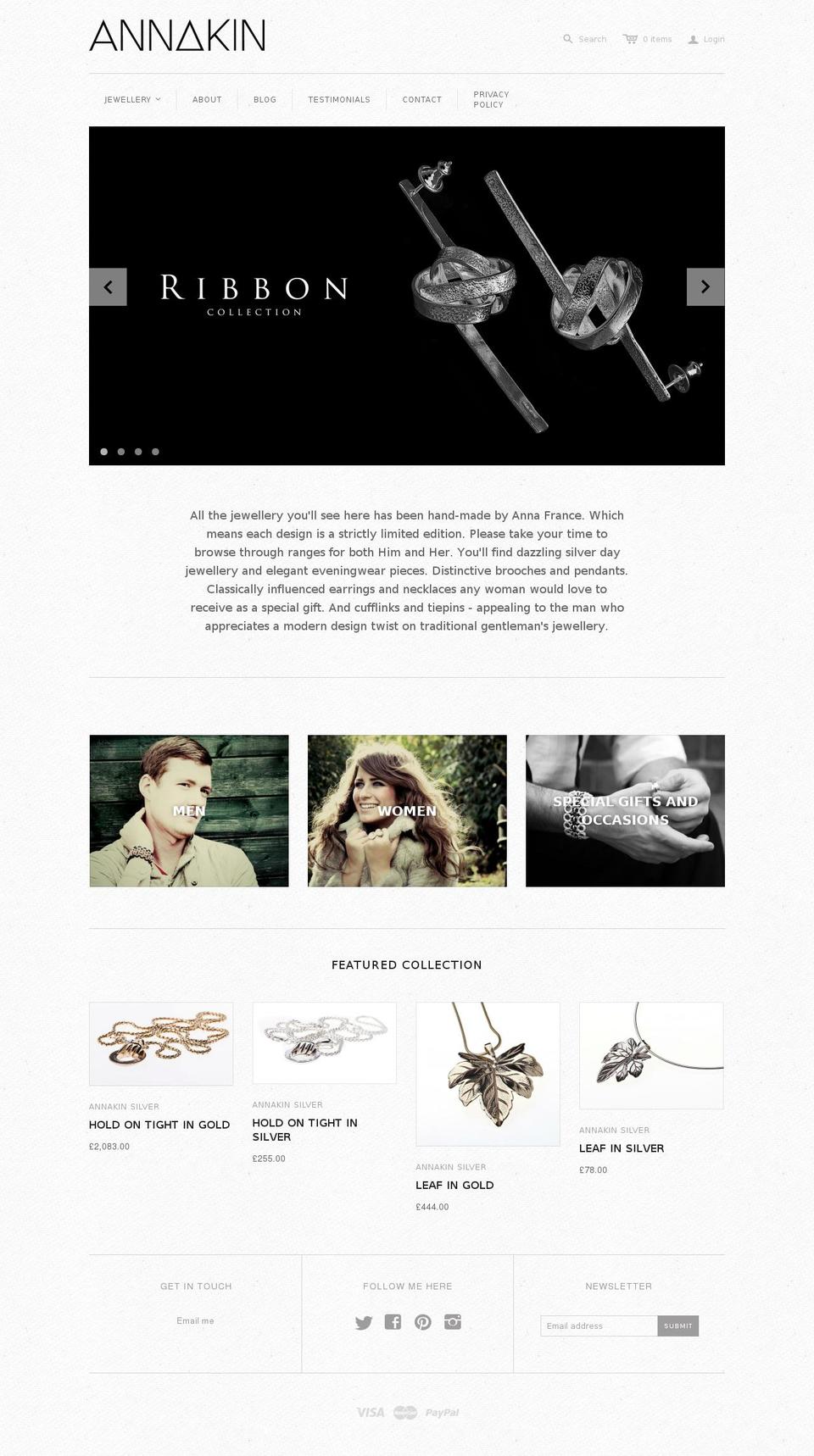 annakinsilver.com — Shopify storefront screenshot