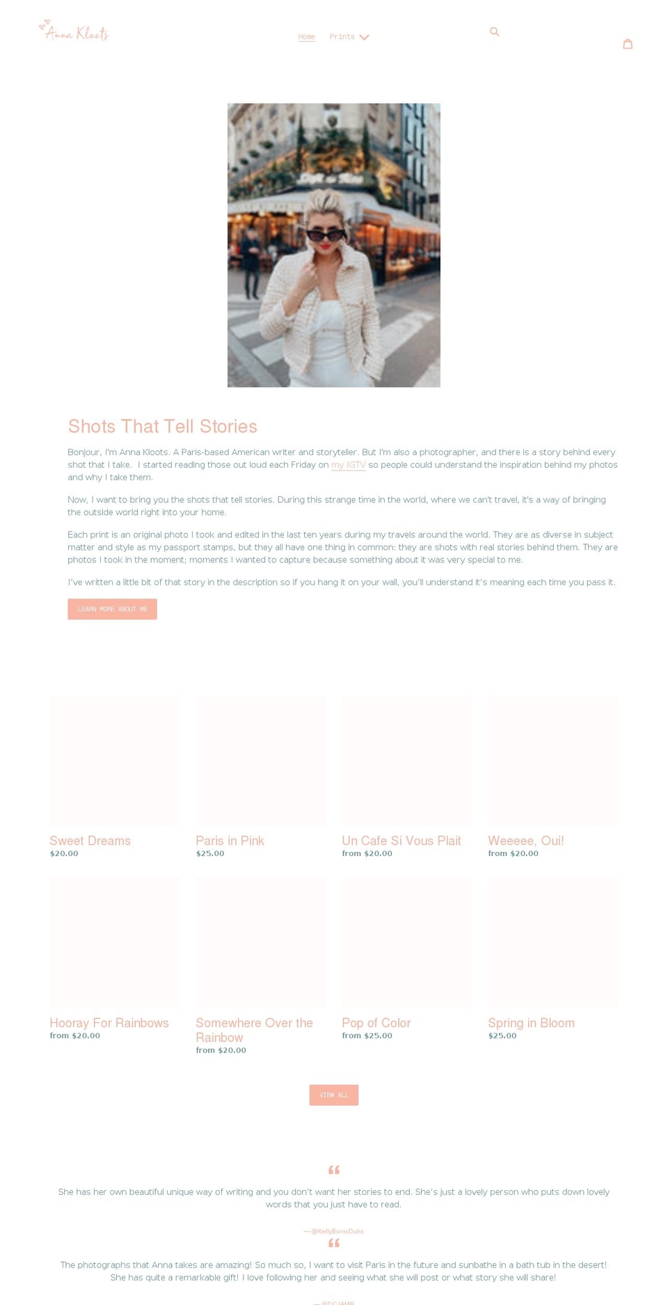 annakloots.shop shopify website screenshot