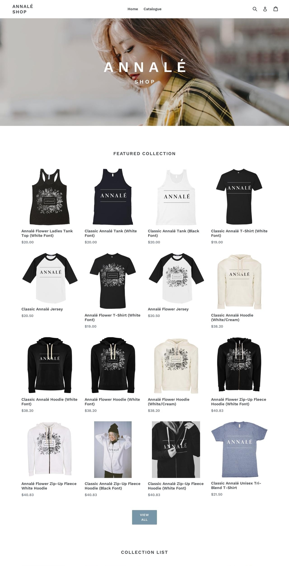 annale-merch.myshopify.com shopify website screenshot