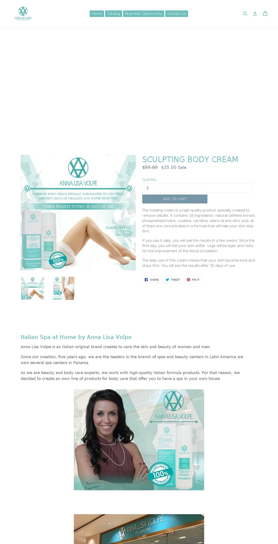 annalisavolpe.com — Shopify storefront screenshot