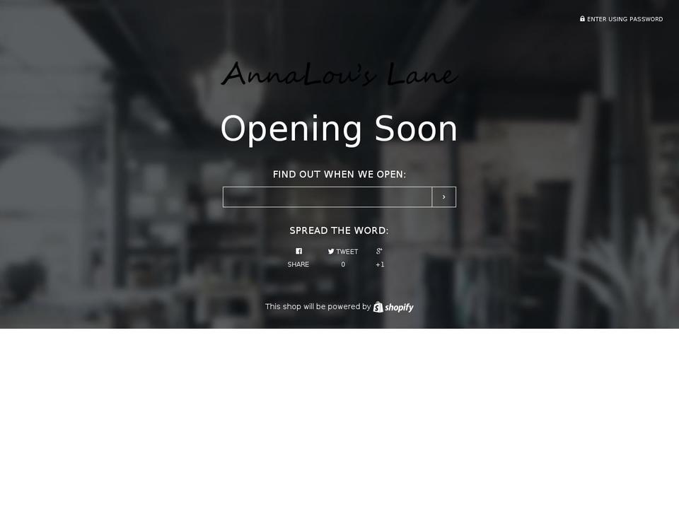 annalouslane.com shopify website screenshot
