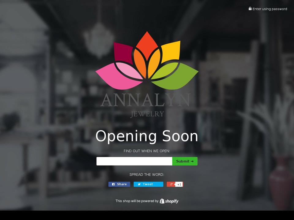 annalynjewelry.com — Shopify storefront screenshot