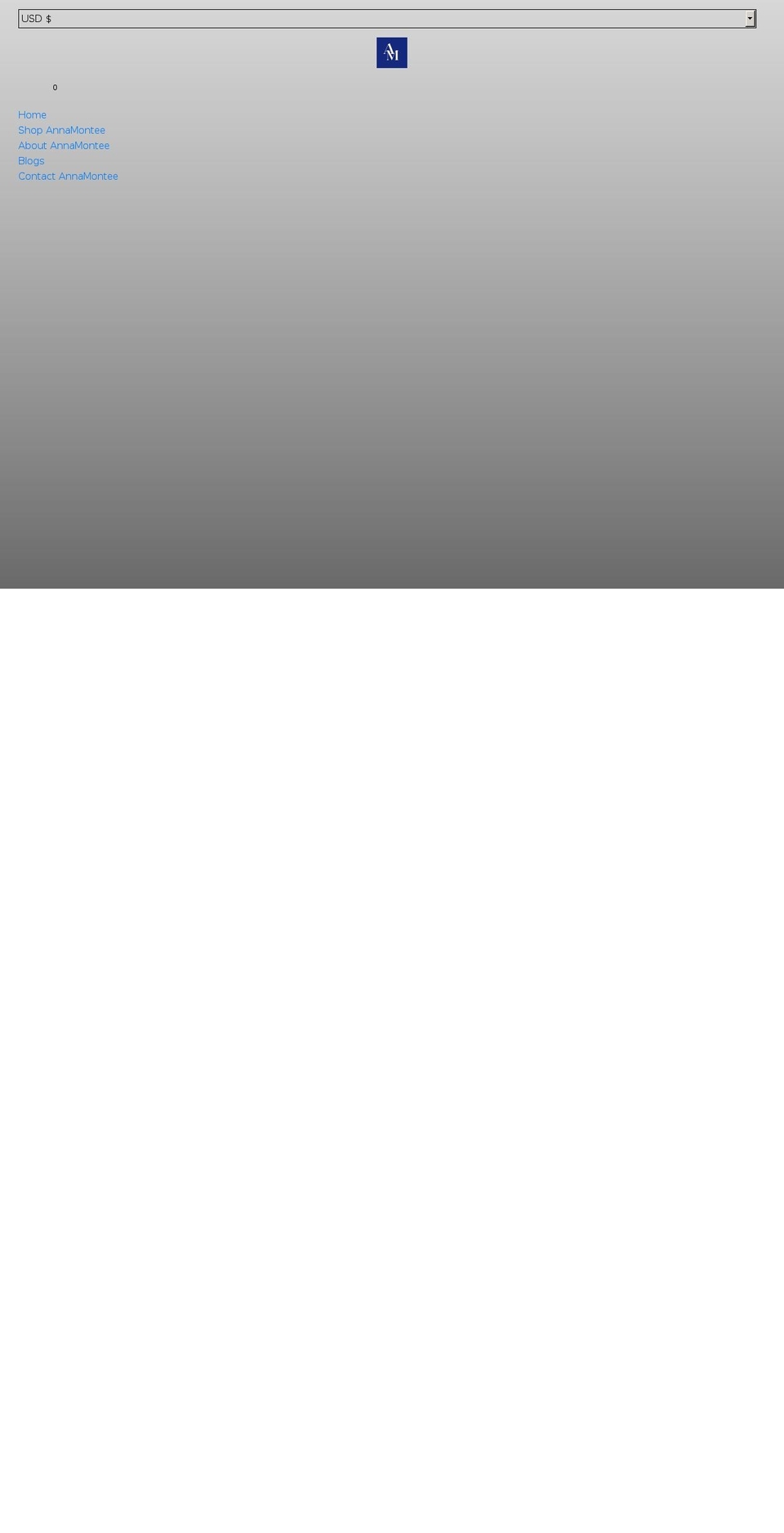 annamontee.com shopify website screenshot
