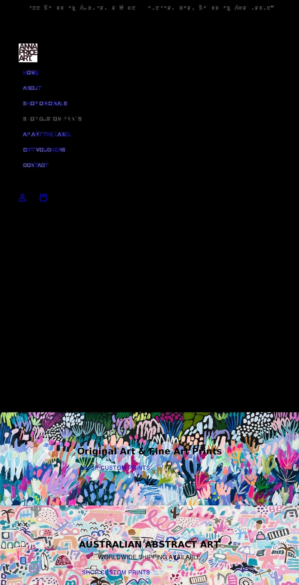 annapriceart.com shopify website screenshot