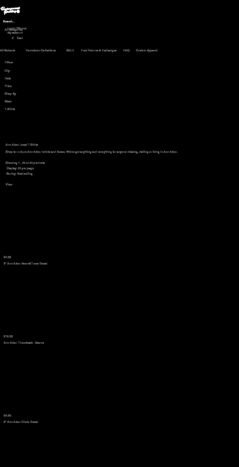 annarbortshirts.com — Shopify storefront screenshot