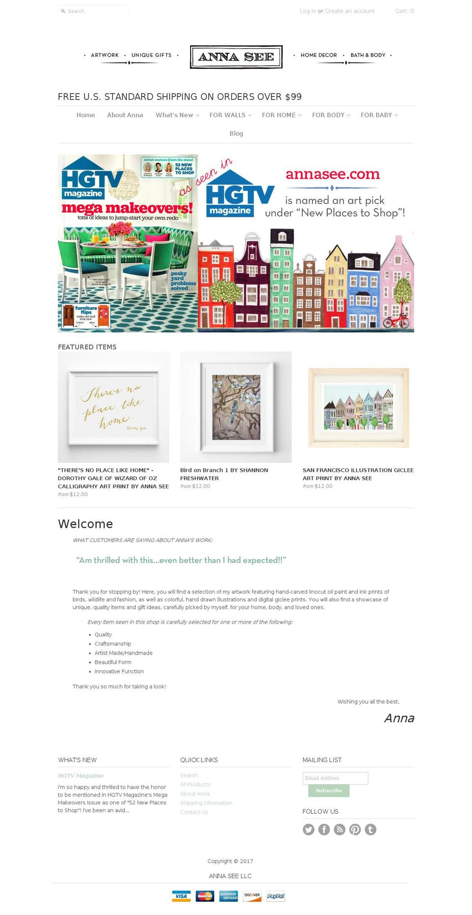 annasee.com shopify website screenshot