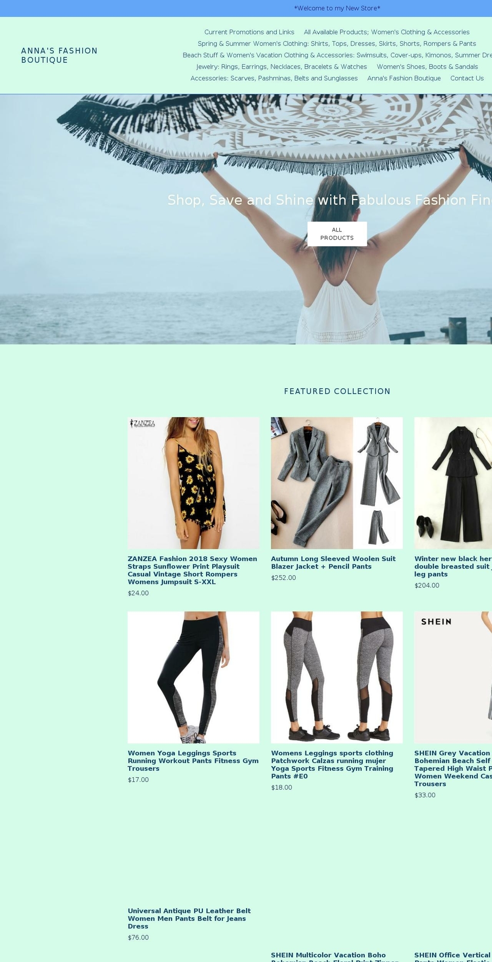 annasfashionboutique.com — Shopify storefront screenshot