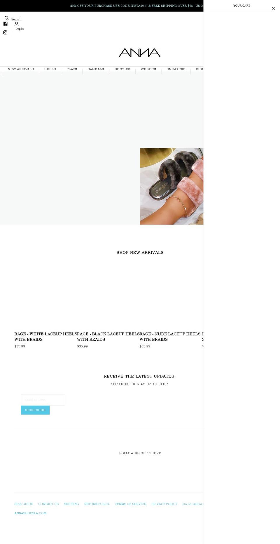 annashoesla.com shopify website screenshot