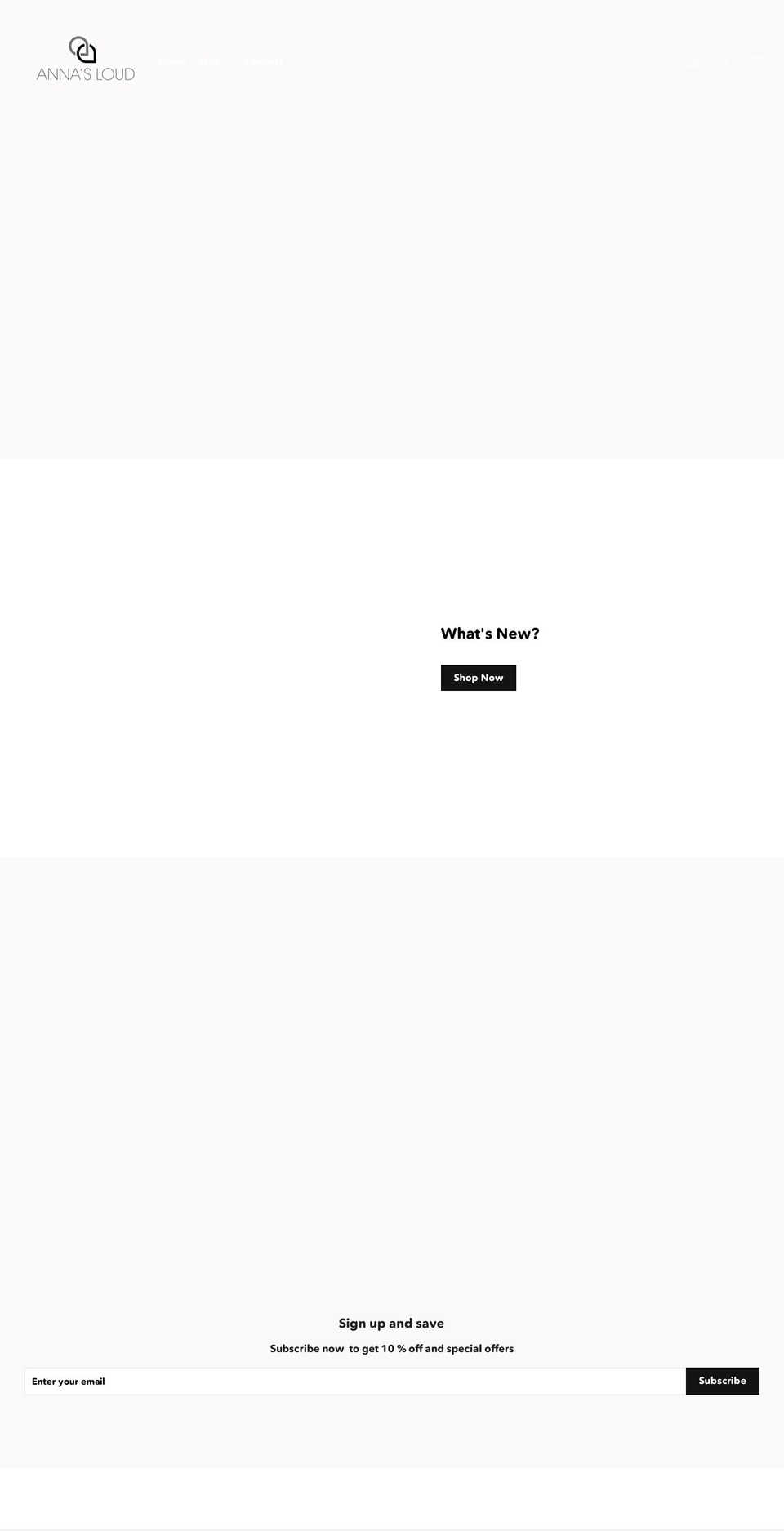 annasloud.com shopify website screenshot