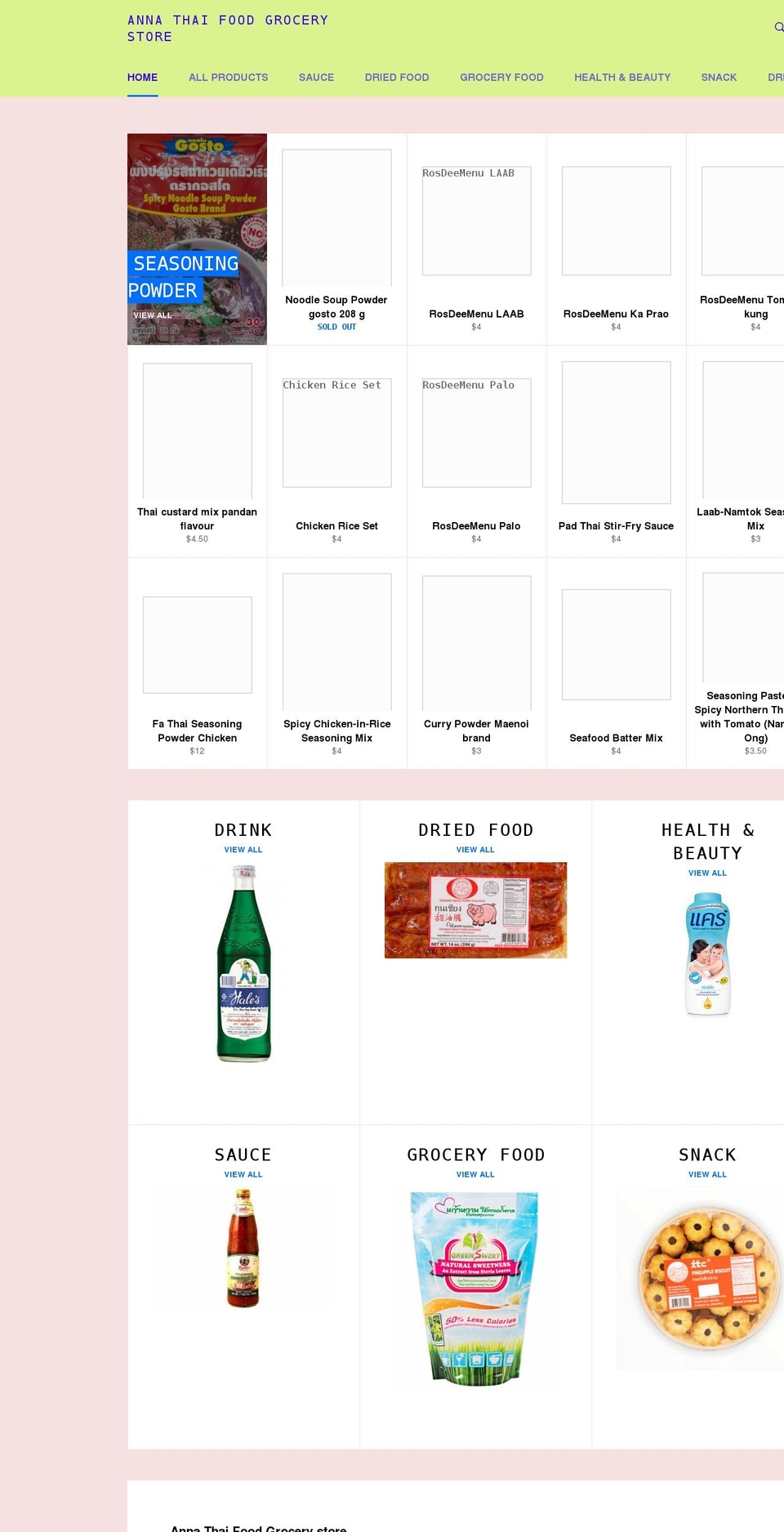 annathaifood7.com shopify website screenshot