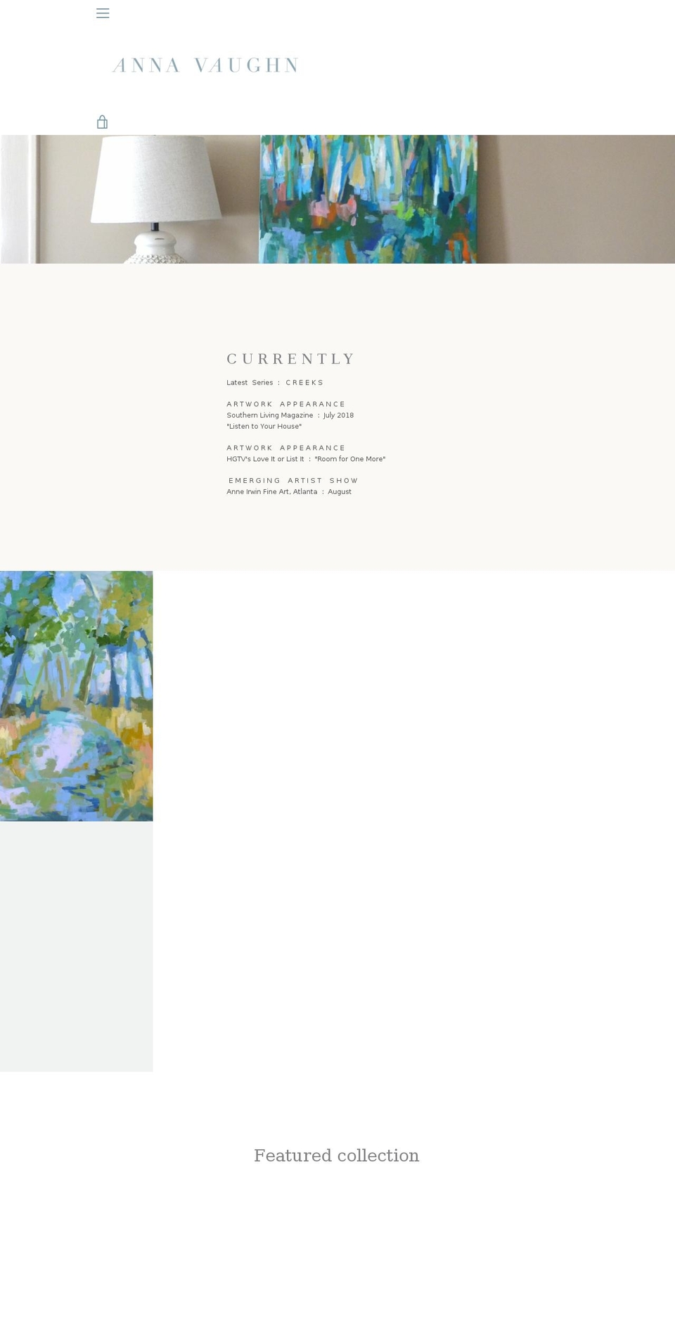 annavaughn.com — Shopify storefront screenshot
