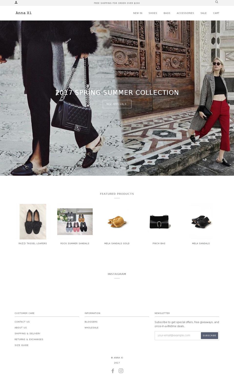 annaxi.com shopify website screenshot