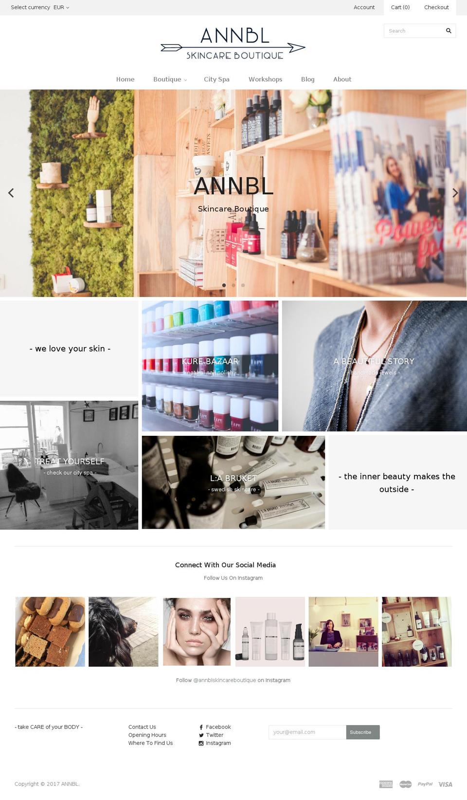 annbl.com shopify website screenshot