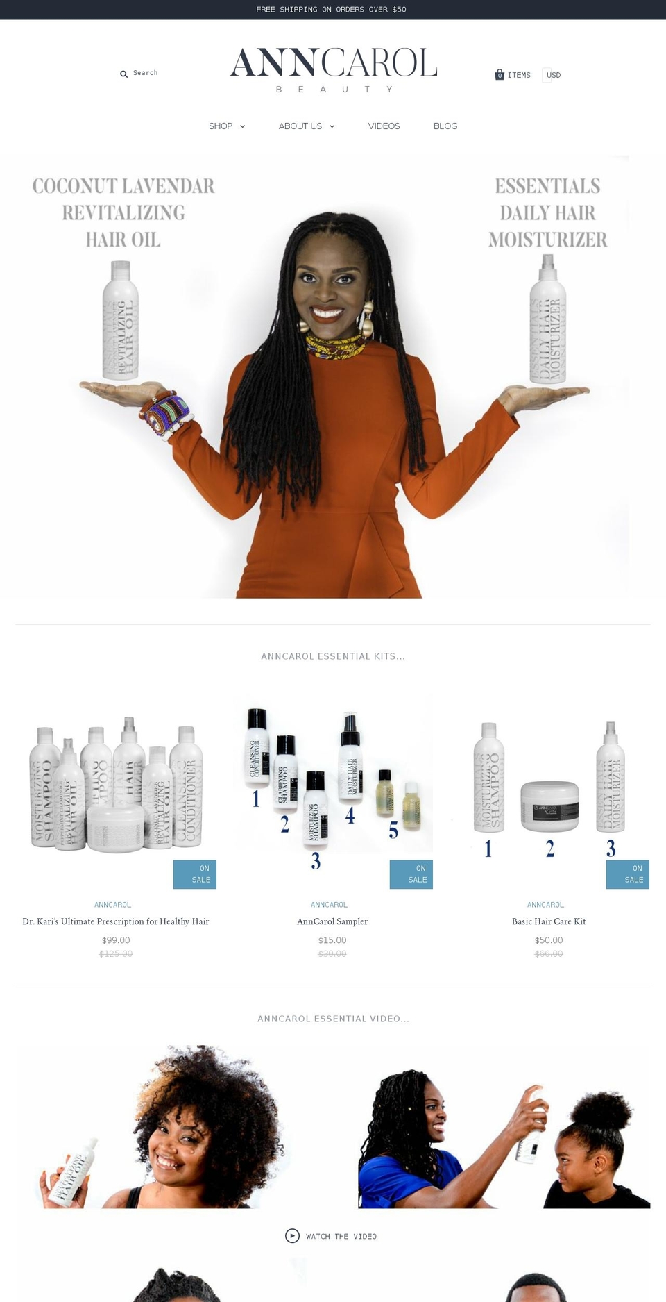 anncarolproducts.com shopify website screenshot