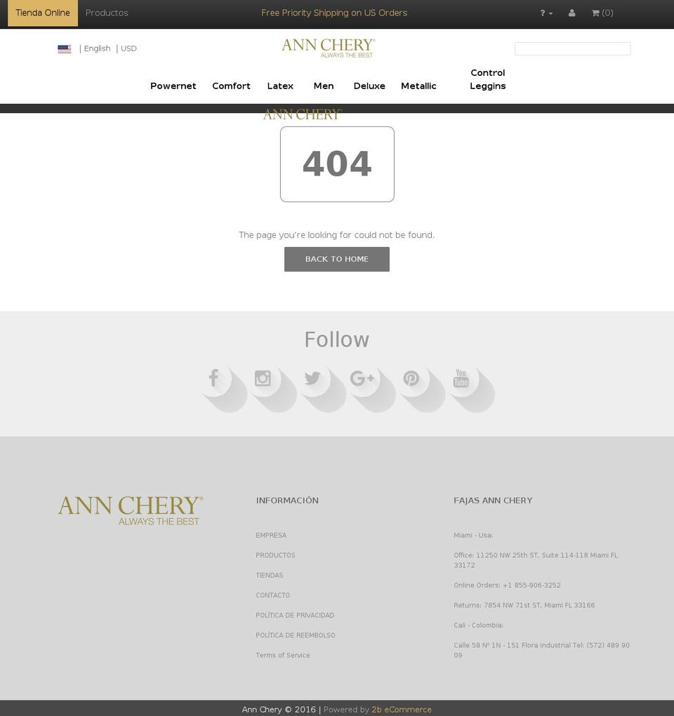 Ann Chery 5\/10 - Pop Up Checkout Shopify theme site example annchery.org