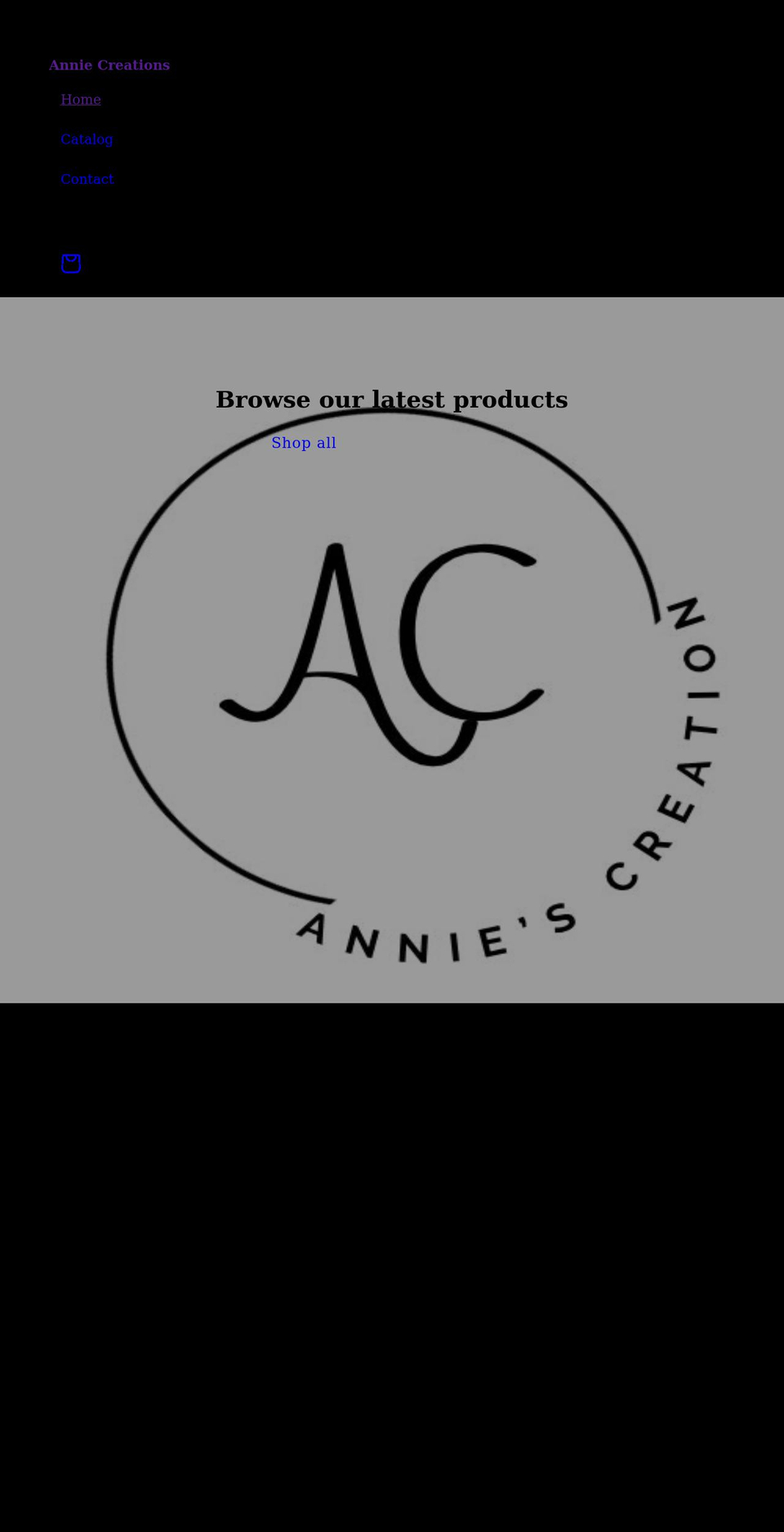 anncreations.com shopify website screenshot