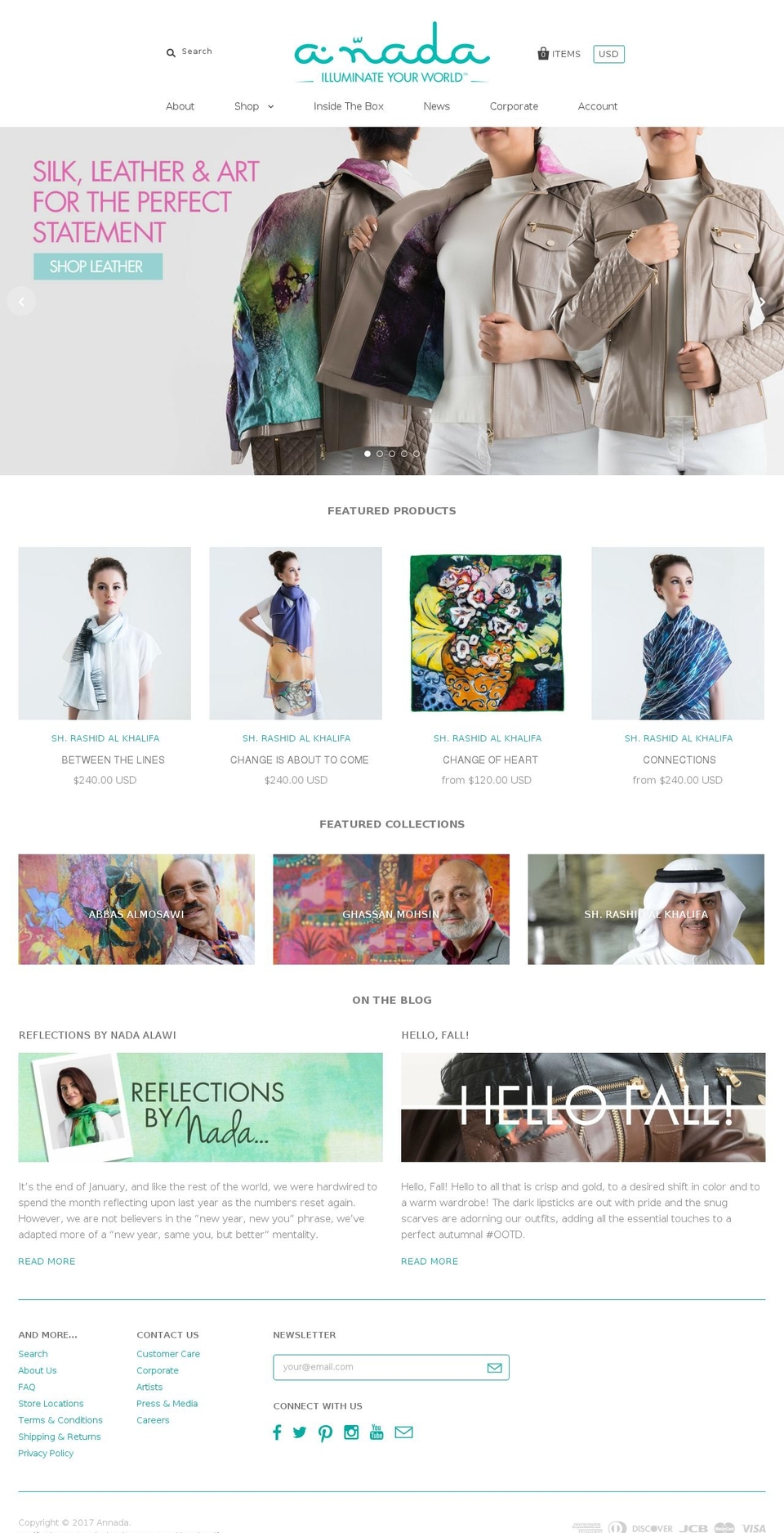 anndaonline.com shopify website screenshot
