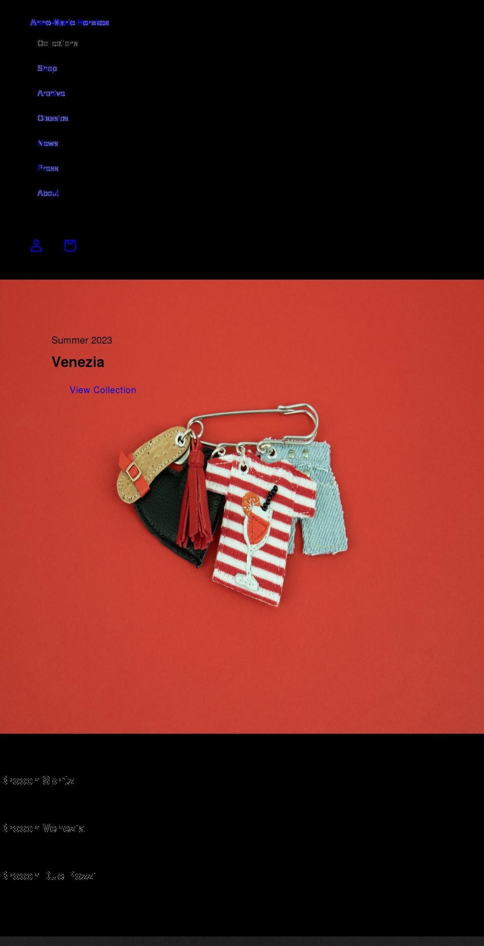 anne-marieherckes.com shopify website screenshot