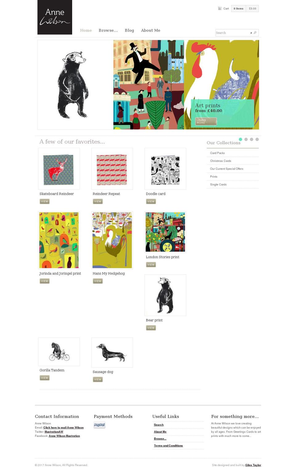 anne-wilson.co.uk shopify website screenshot