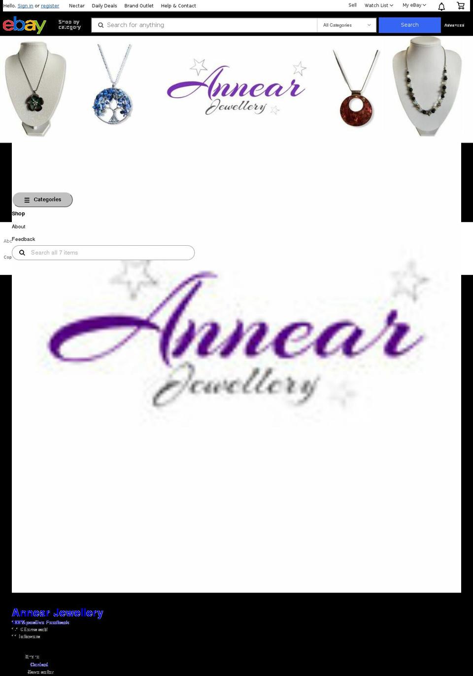 annearjewellery.com — Shopify storefront screenshot