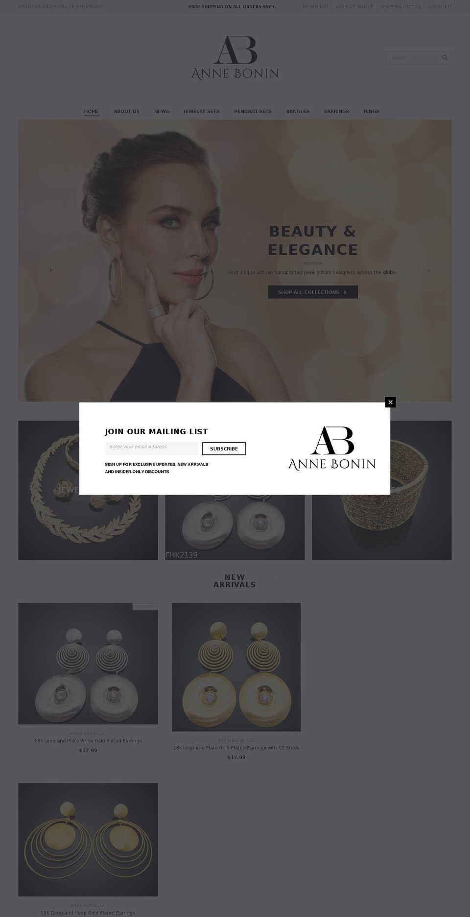 annebonin.com — Shopify storefront screenshot
