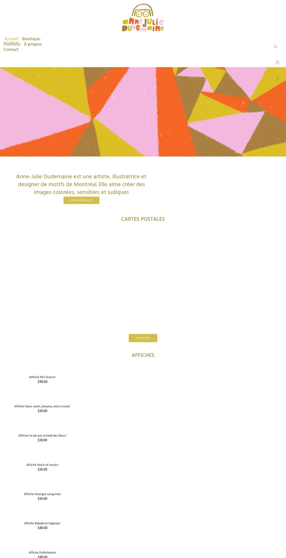 annejuliedudemaine.com shopify website screenshot