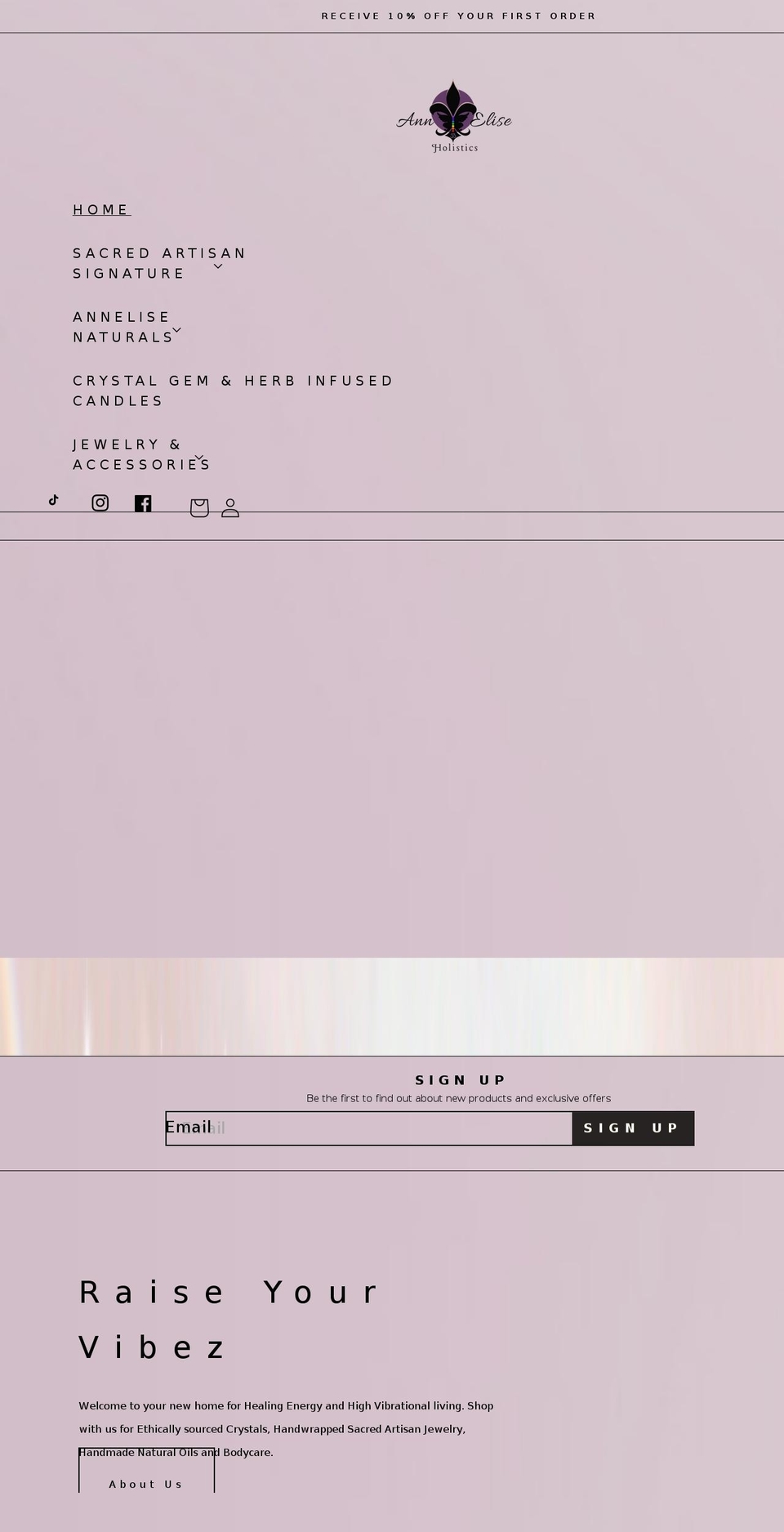anneliseholistics.com shopify website screenshot