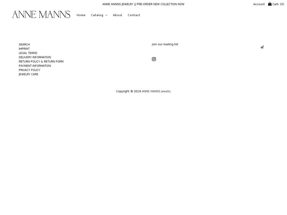 annemanns.com shopify website screenshot