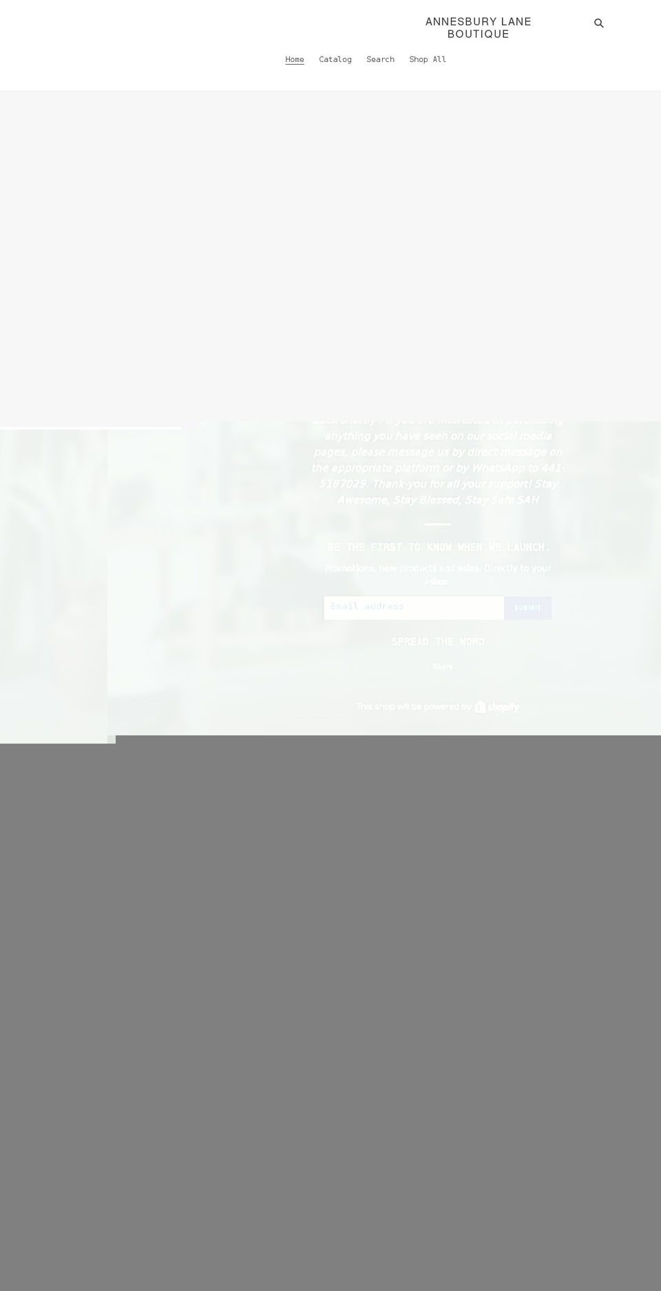 annesburylane.com shopify website screenshot