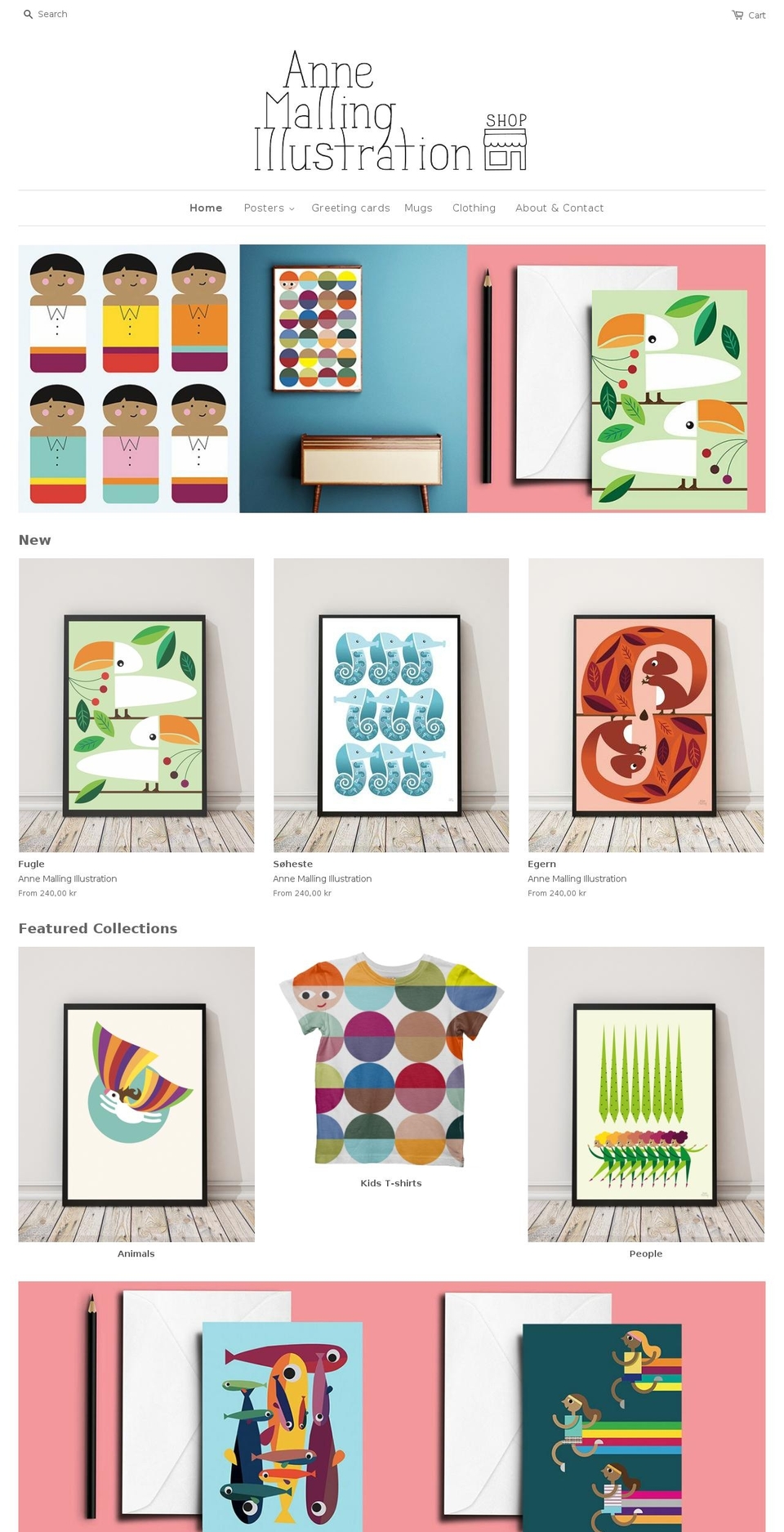 annesillustrationer.com — Shopify storefront screenshot