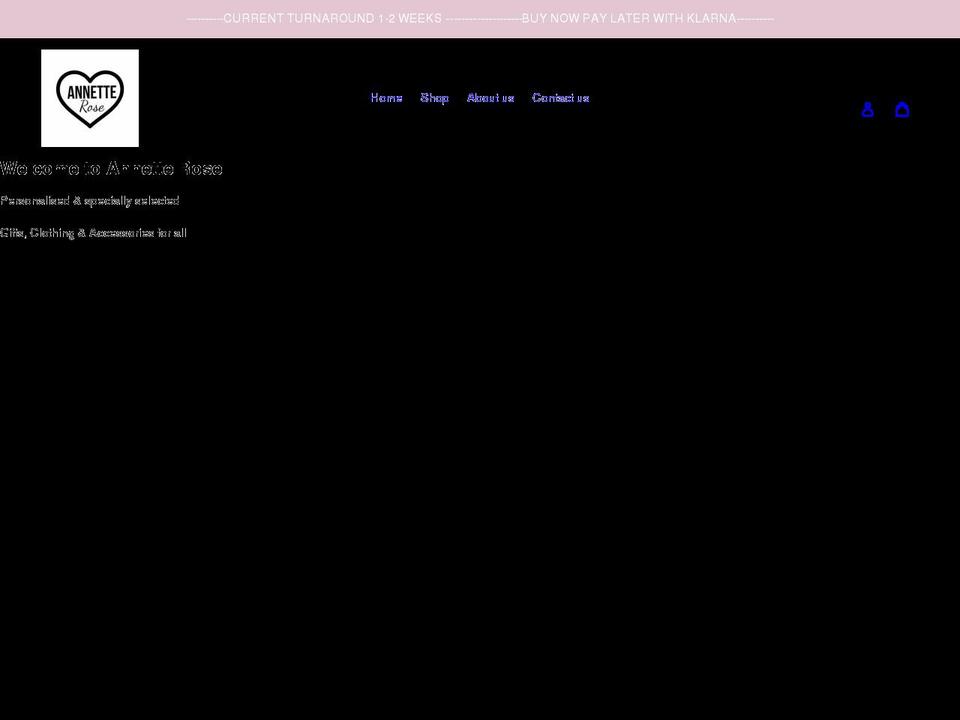 annetteroseco.co.uk shopify website screenshot