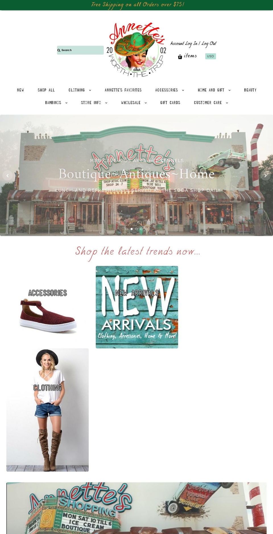 annettestouchofclass.com shopify website screenshot