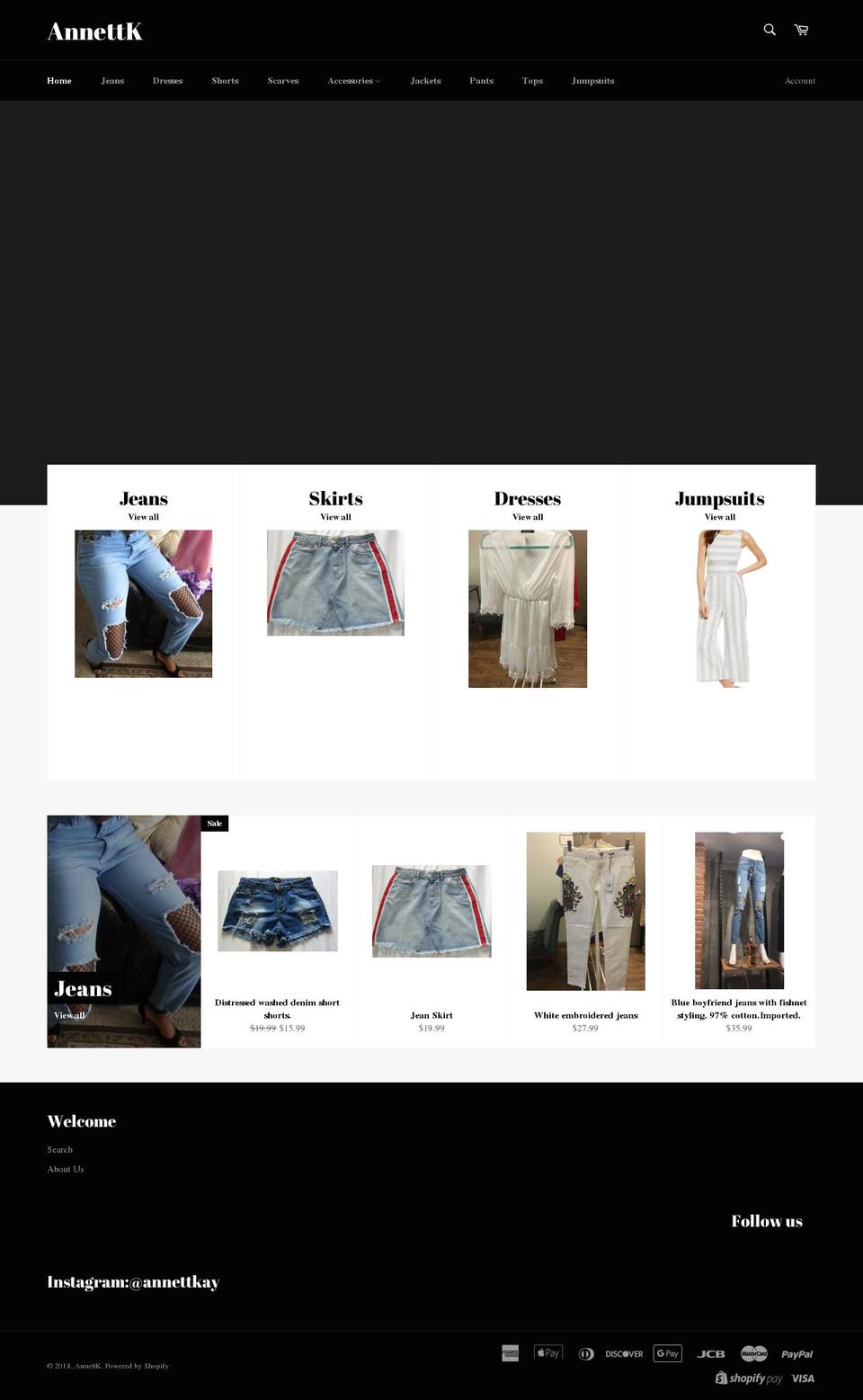 annettk.com — Shopify storefront screenshot