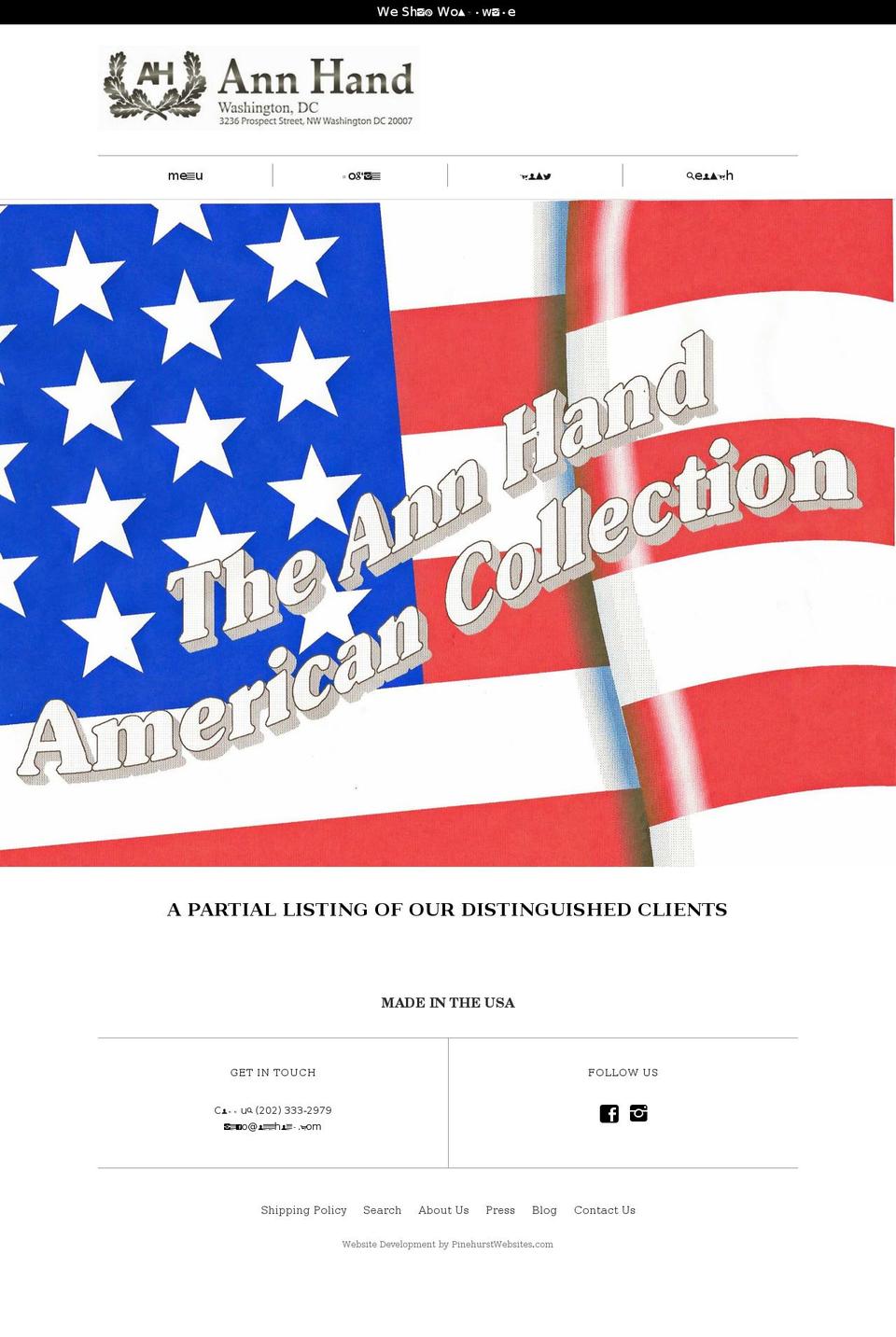 annhand.net shopify website screenshot