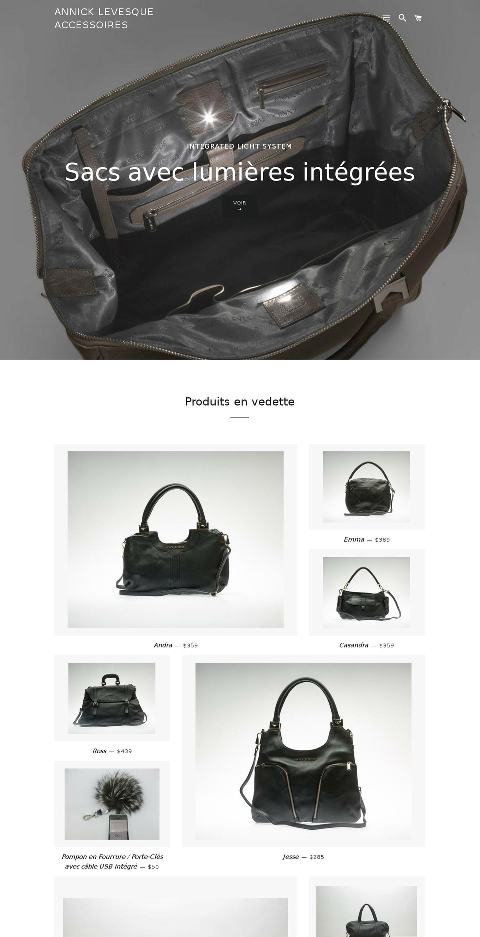 annicklevesque.com shopify website screenshot