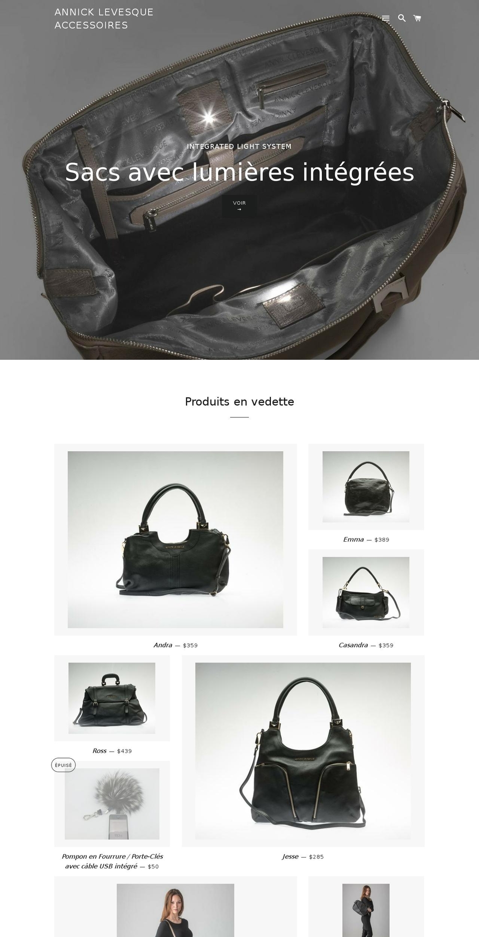 annicknbags.com shopify website screenshot