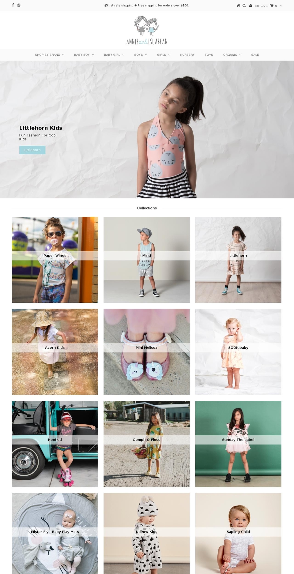 annieandislabean.com.au shopify website screenshot