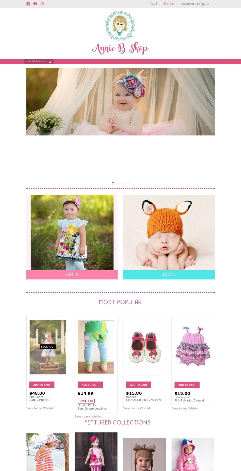anniebshop.com — Shopify storefront screenshot