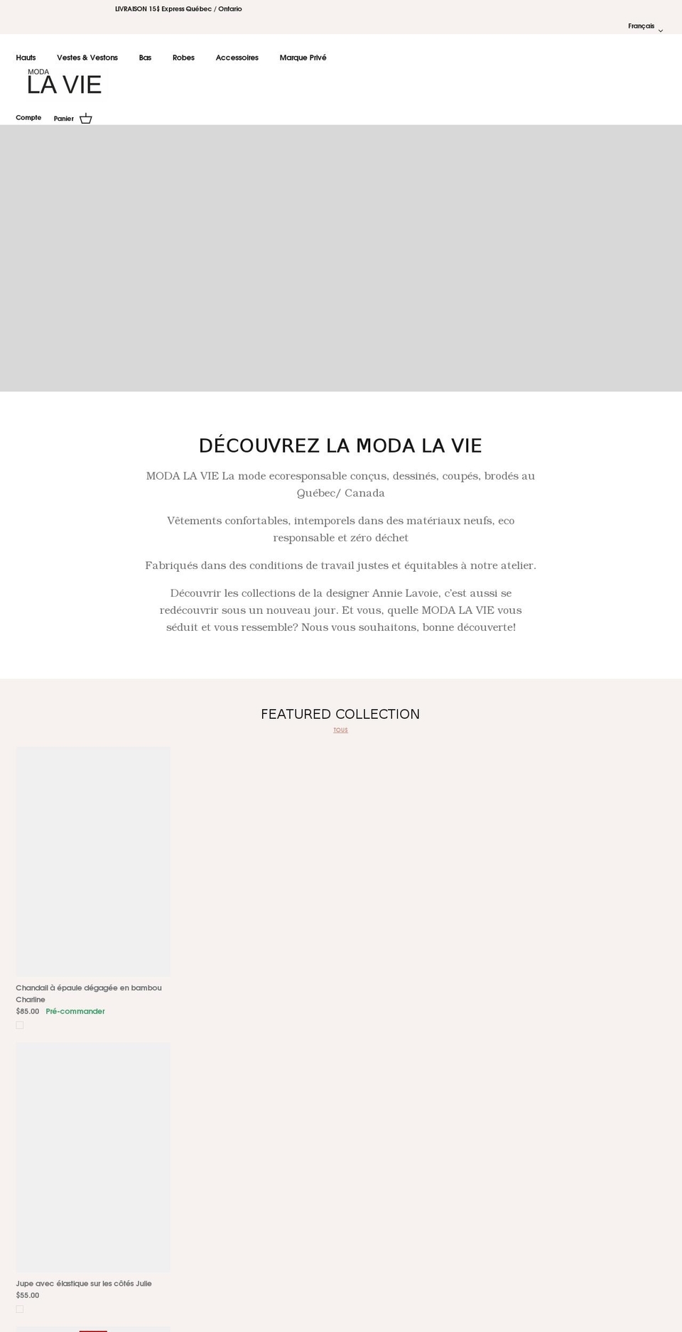 annielavoie.ca shopify website screenshot