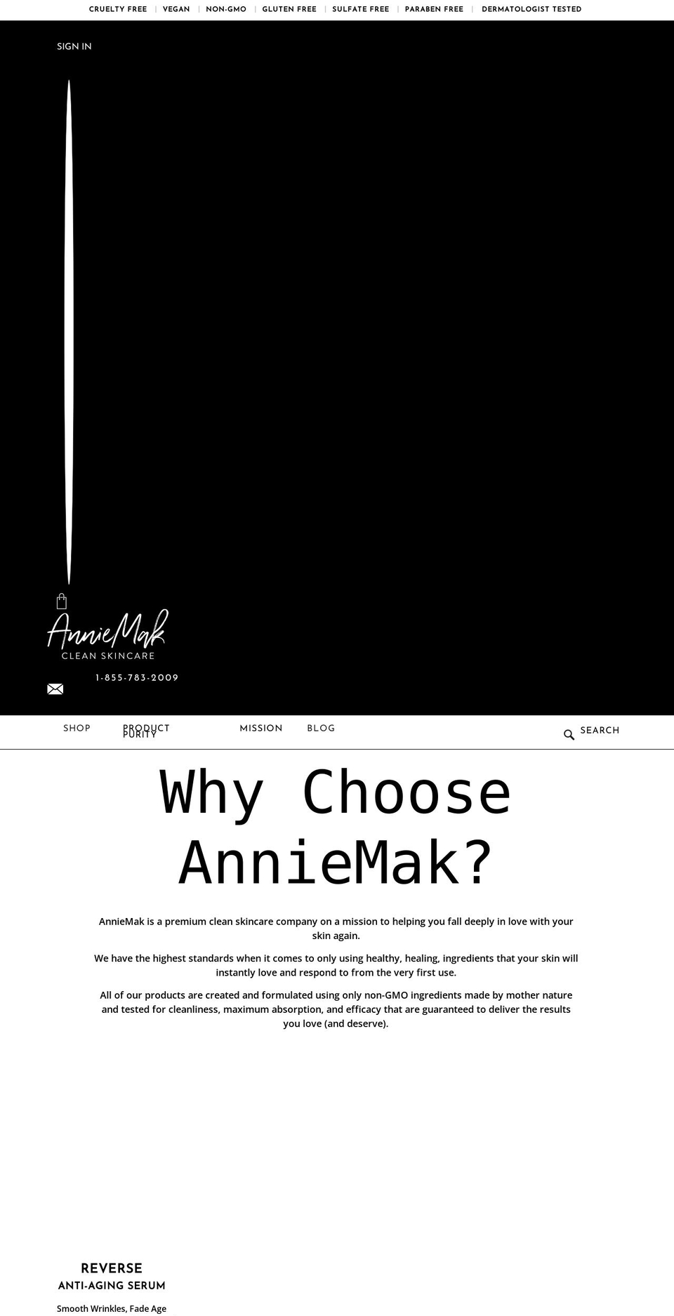 AM Shopify theme site example anniemak.com