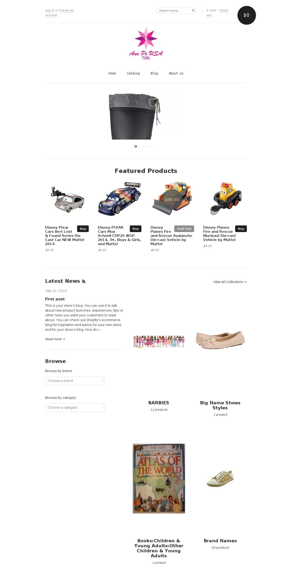 anniepulvera.com shopify website screenshot