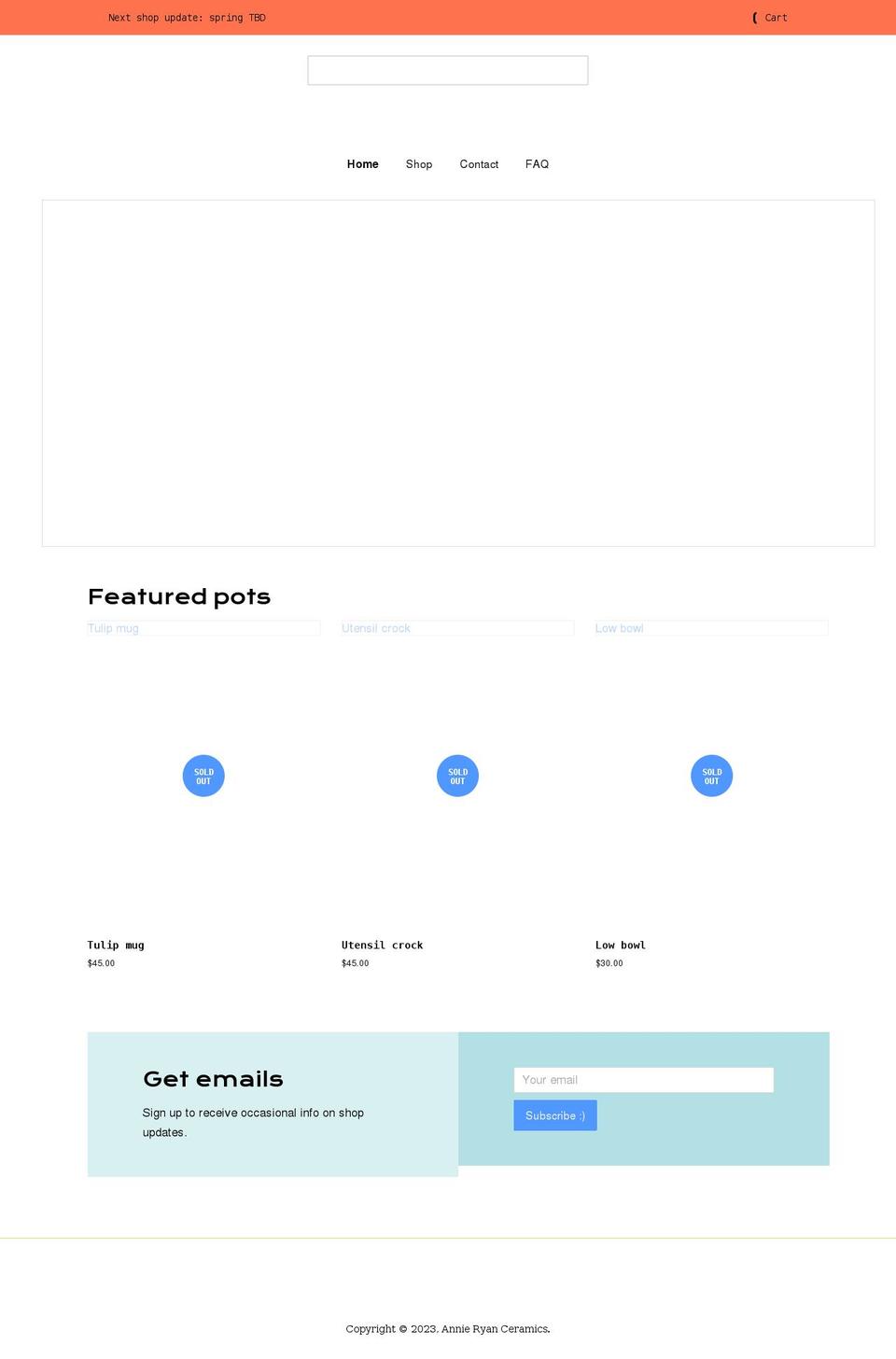 annieryan.net shopify website screenshot