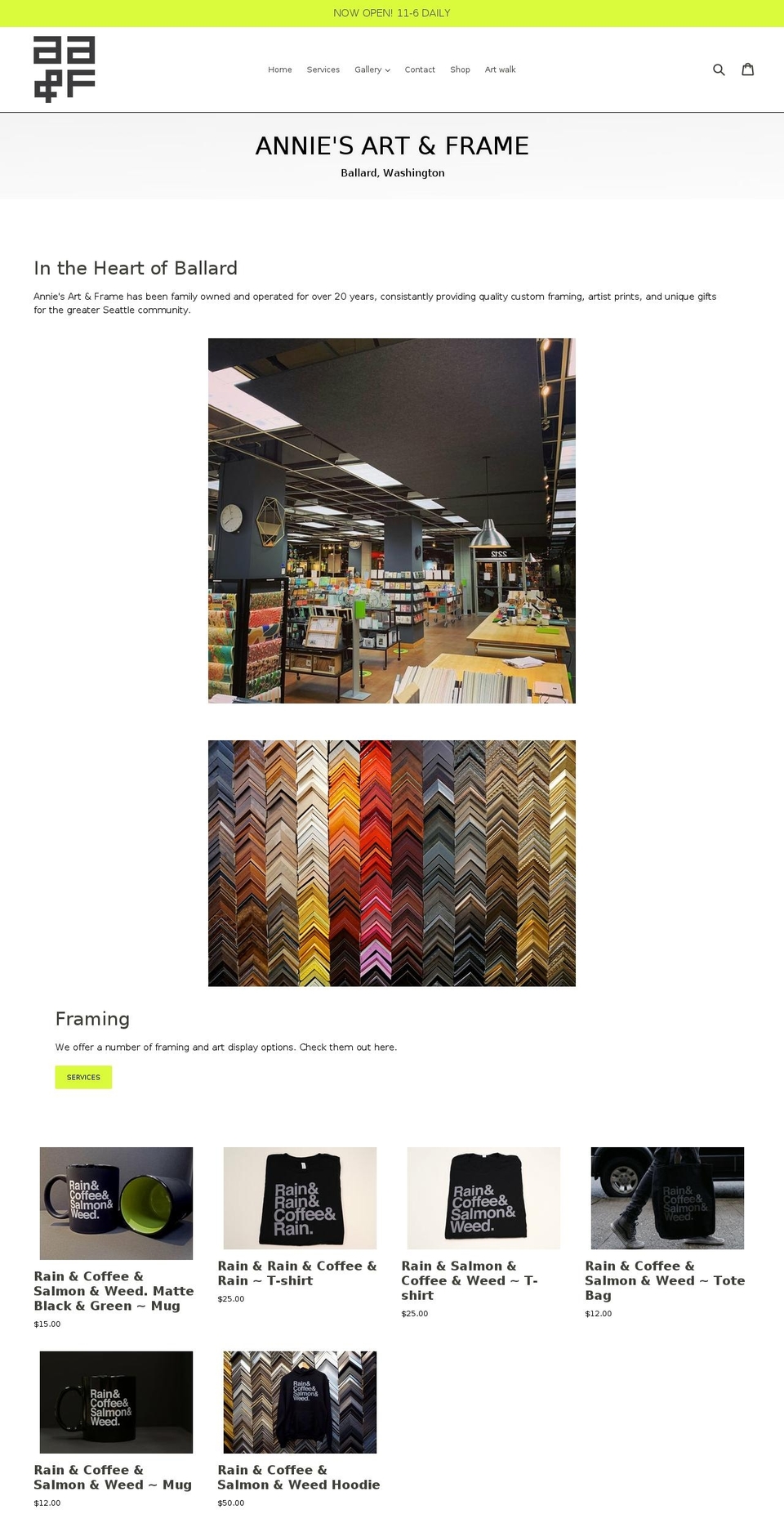 annies-art-frame.myshopify.com shopify website screenshot